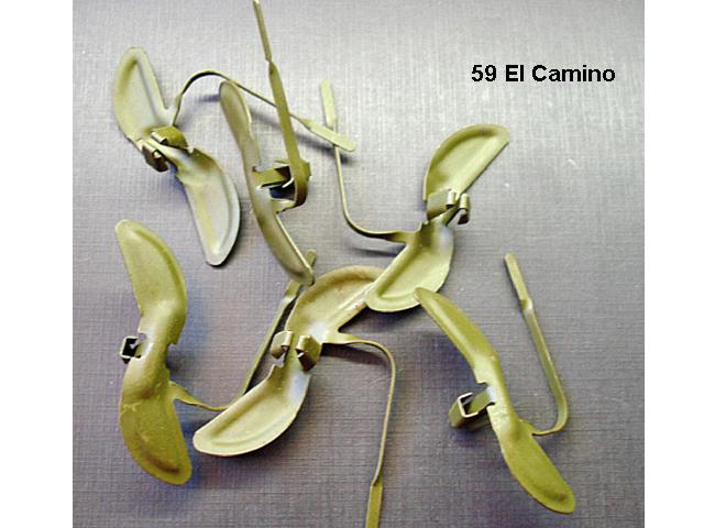 EL Camino Body side mold clips (1959)  - kit