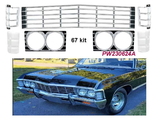 67 Chev Impala, Belair Caprice GRILLE / FRONT END kit