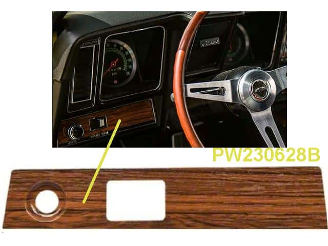 Dash Plate: 69 Camaro  Wiper/ Headlamp plate