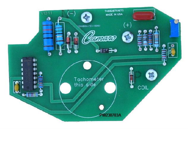Printed Circuit: 78-81 Camaro tach circuit Board
