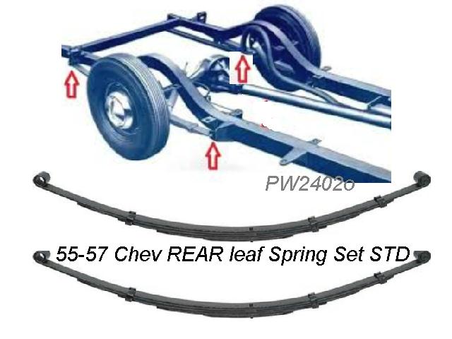 55-57 Chev REAR LEAF Original height spring set.