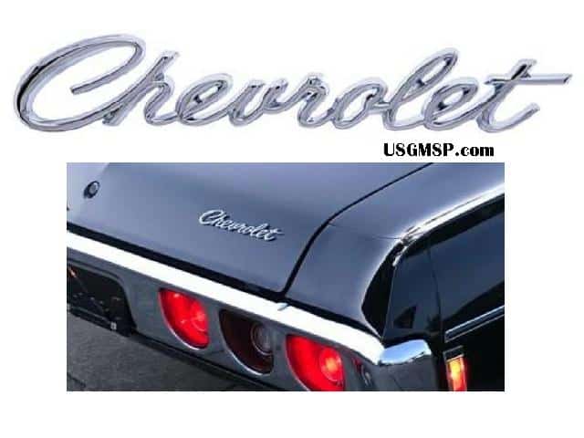 66 & 68 Chevrolet Impala Boot emblem "Chevrolet"