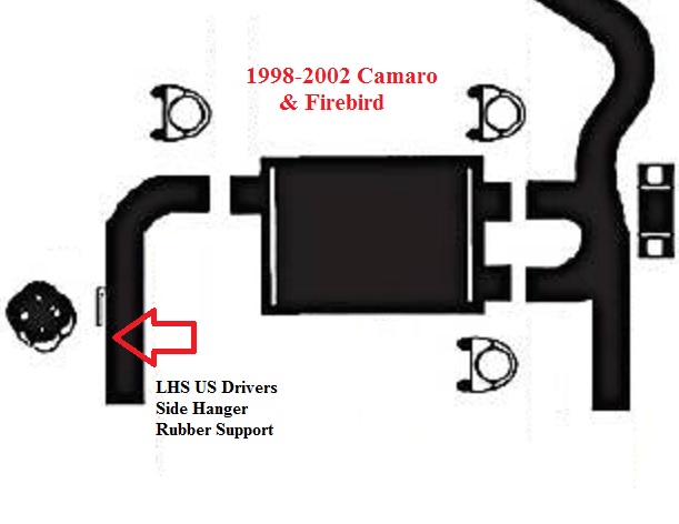 Exhaust Hanger Support: 98-02 Camaro Firebird LHS