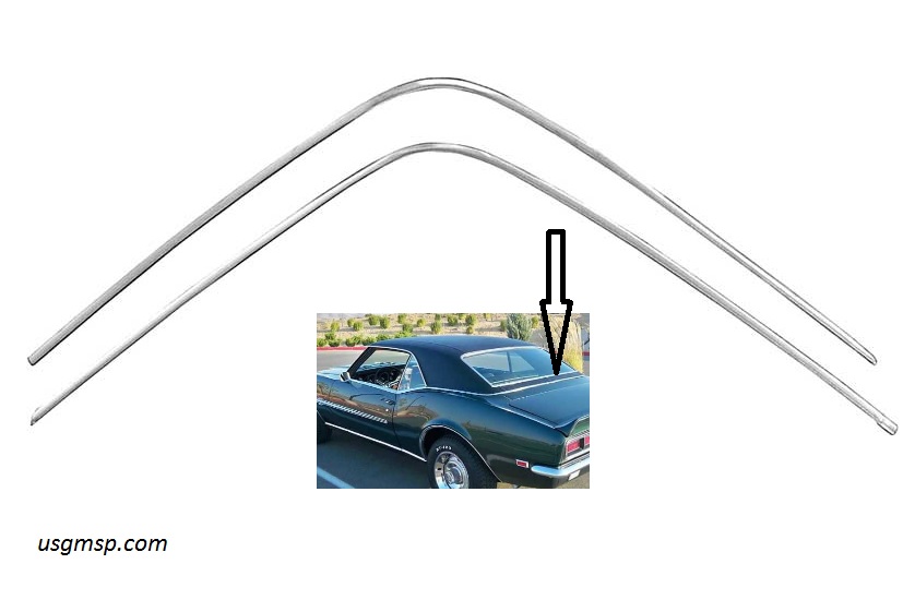 Vinyl Top Molding Set: 67-9 Camaro Firebird