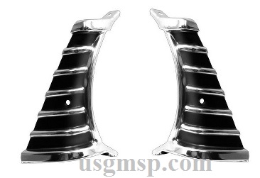 66 Chevelle Headlamp outer grill extensions (PR)