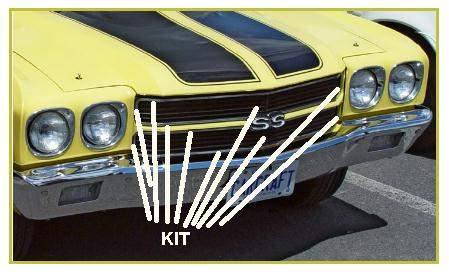 70 Chevelle SS Grill Molding Kit (10 Piece)