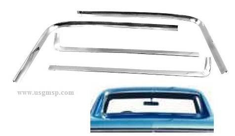 66-67 Chevelle - GTO/LeMans Window Molding Coupe -  REAR