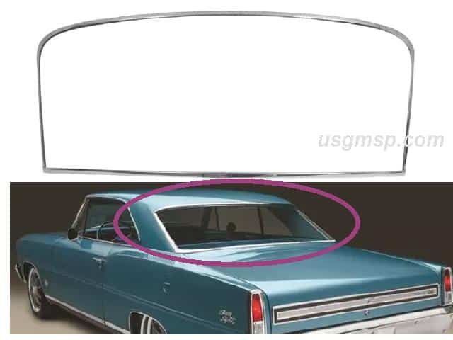 Window Mold Kit: 66-67 Nova Chevy II COUPE - REAR