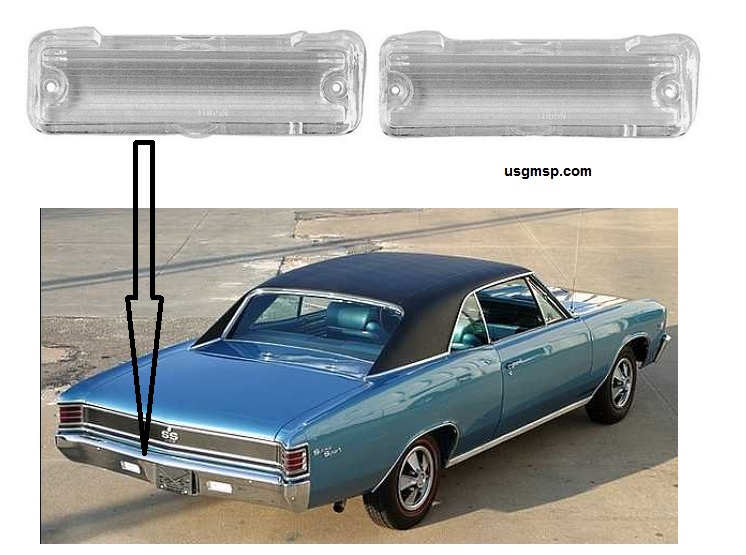 Reverse Light Lens Set: Chevelle 65, 66 &  67 Pr