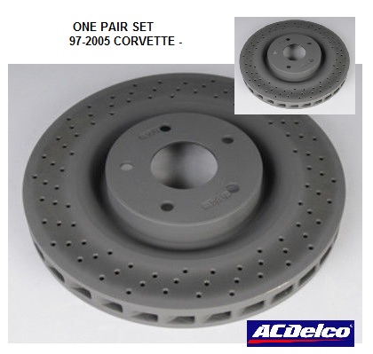 Disc Rotor: 97-04 Corvette C5 Slotted / Drilled FRONT (GM)