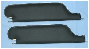 Sunvisors: 68-9 Chevelle / El Camino set Black