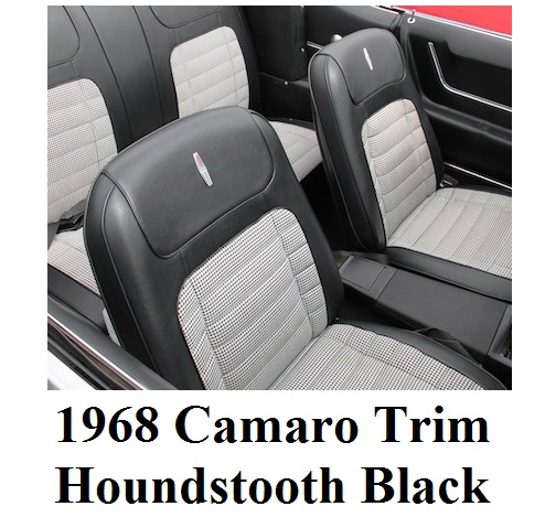 Seat Trim: 68 Camaro Houndtooth Deluxe