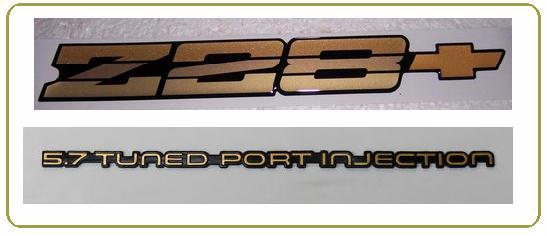Camaro Emblem Set: 87-92 Gold Z28+5.7TPI Bumper