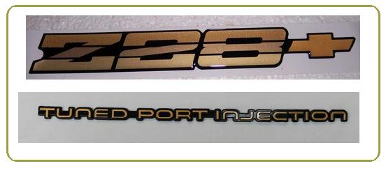 Camaro Emblem Set: 87-92 Gold Z28+TPI Bumper
