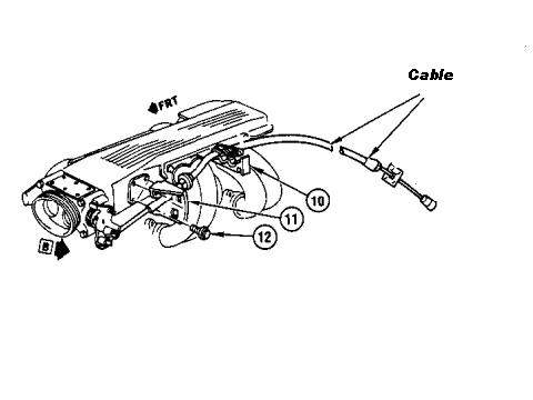 Cable: Accelerator 85-88 Corvette (factory cable) NOS GM
