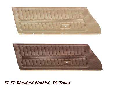 Door Trims: 1972-77 Firebird  - (assembled) - Standard