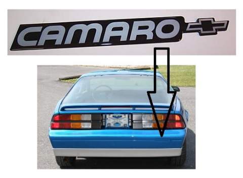 1988 Camaro Rear Bumper Emblem - SILVER