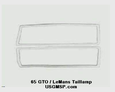 65 GTO Tail  lamp Lens Gaskets