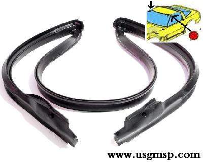 Header Seal: Front 84-92 (H) Re. Conv or Targa Top