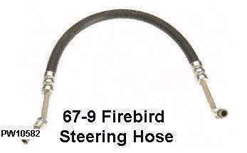 Power Steering Hose: 67-68 Firebird - High Pressure
