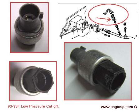 AC Low Pressure Cut-off Switch 93-97F (2 prong)