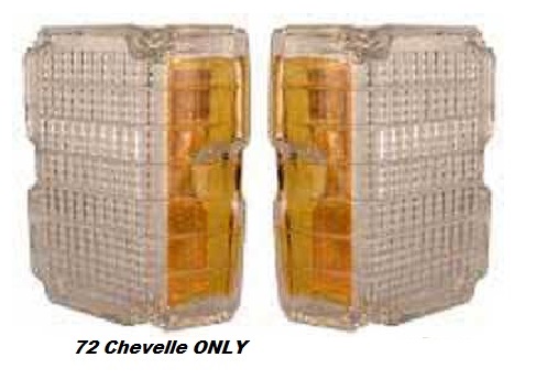 72 Chevelle Front Park Lamp Lense set