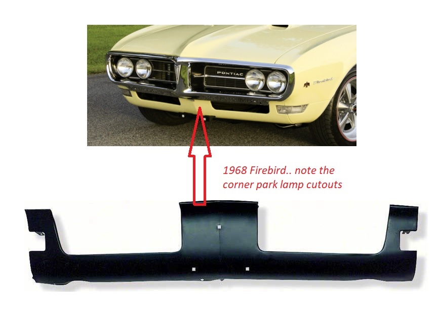 Valance Panel: 68 Firebird