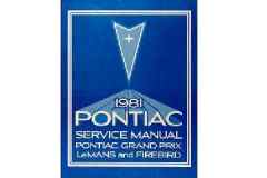 81 Pontiac Workshop manual (GM)  USED