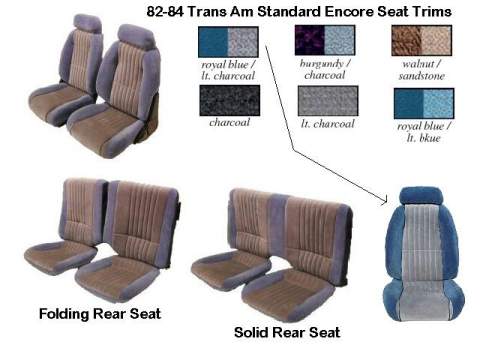 Seat Trim: 82-84 Trans Am Encore Velour