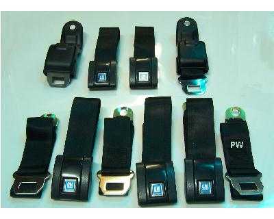 Seat Belt Set: 1967-69  Camaro - Firebird Standard Set of 5.