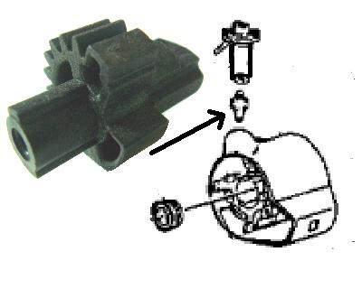 Sector Gear Ignition Lock  69-86 w/o tilt 6 tooth