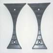 Grille Inserts: fIREBIRD headlight separators (pair) 67-68 all