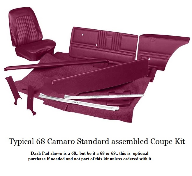 Kit 1: Coupe 67,68-69F Standard Interior: Com